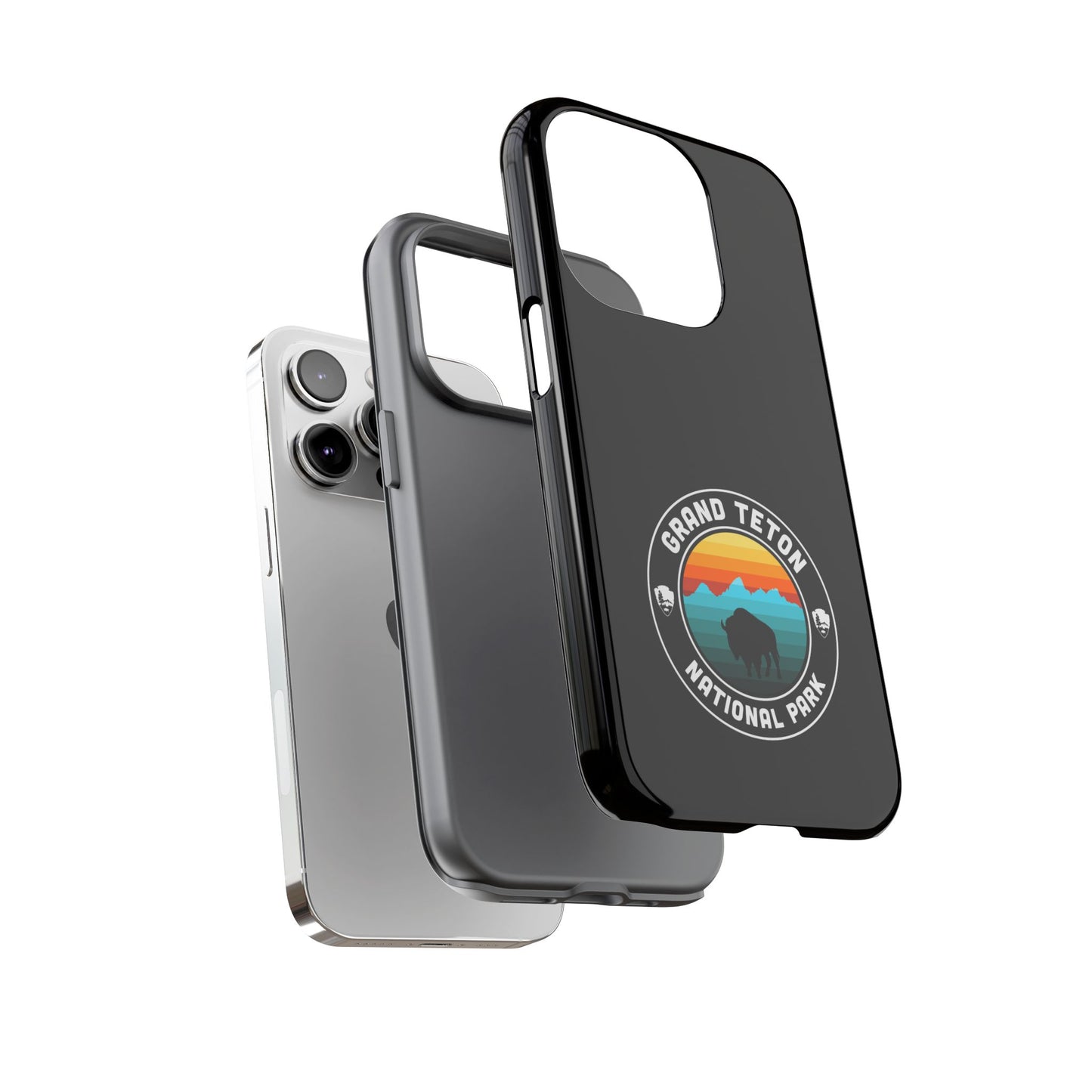 Grand Teton National Park Phone Case - Round Emblem Design