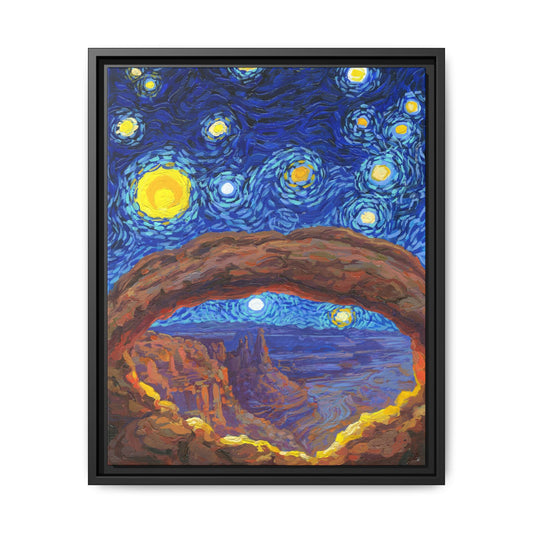 Canyonlands National Park Framed Canvas - The Starry Night