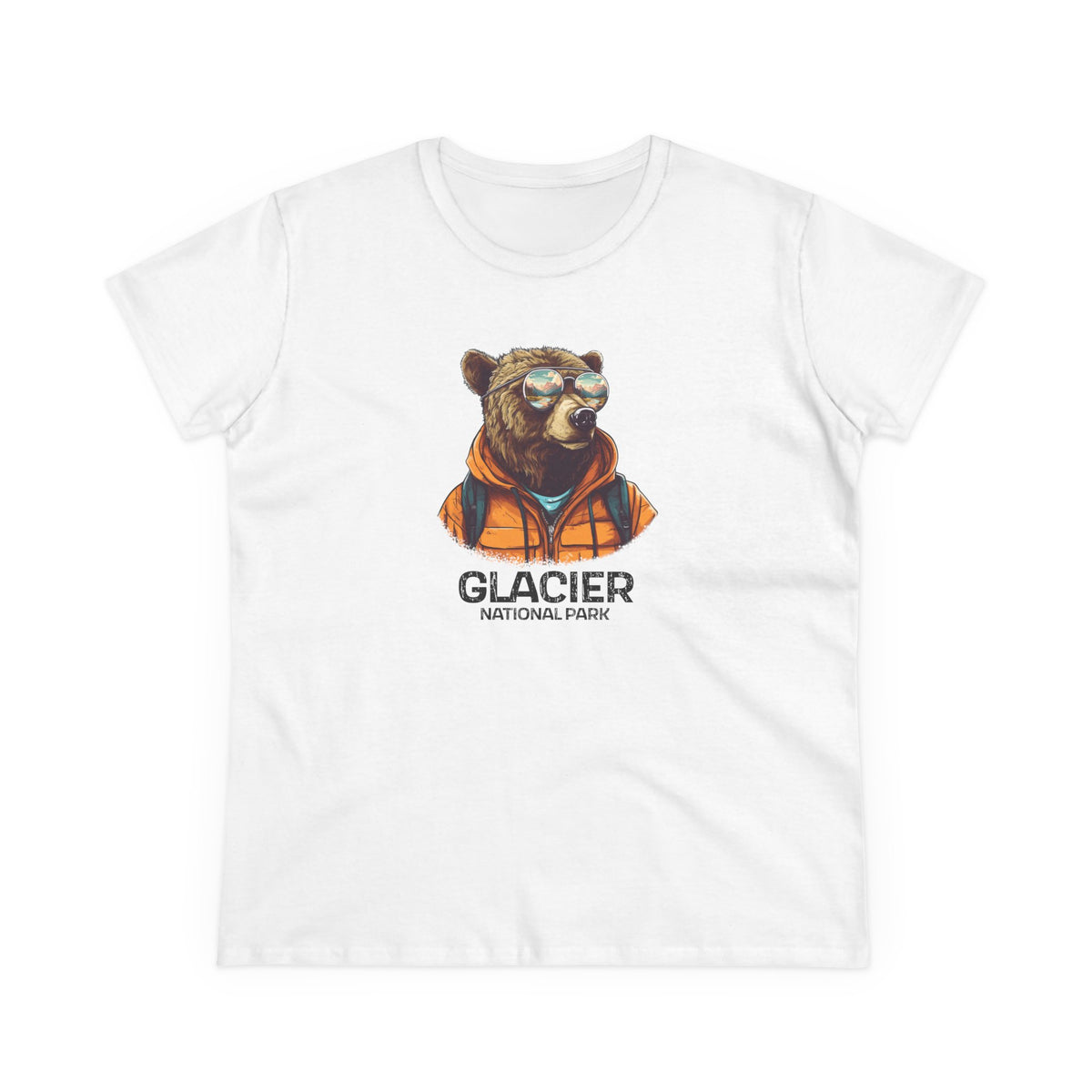 Glacier National Park Women's T-Shirt - Cool Grizzly Bear