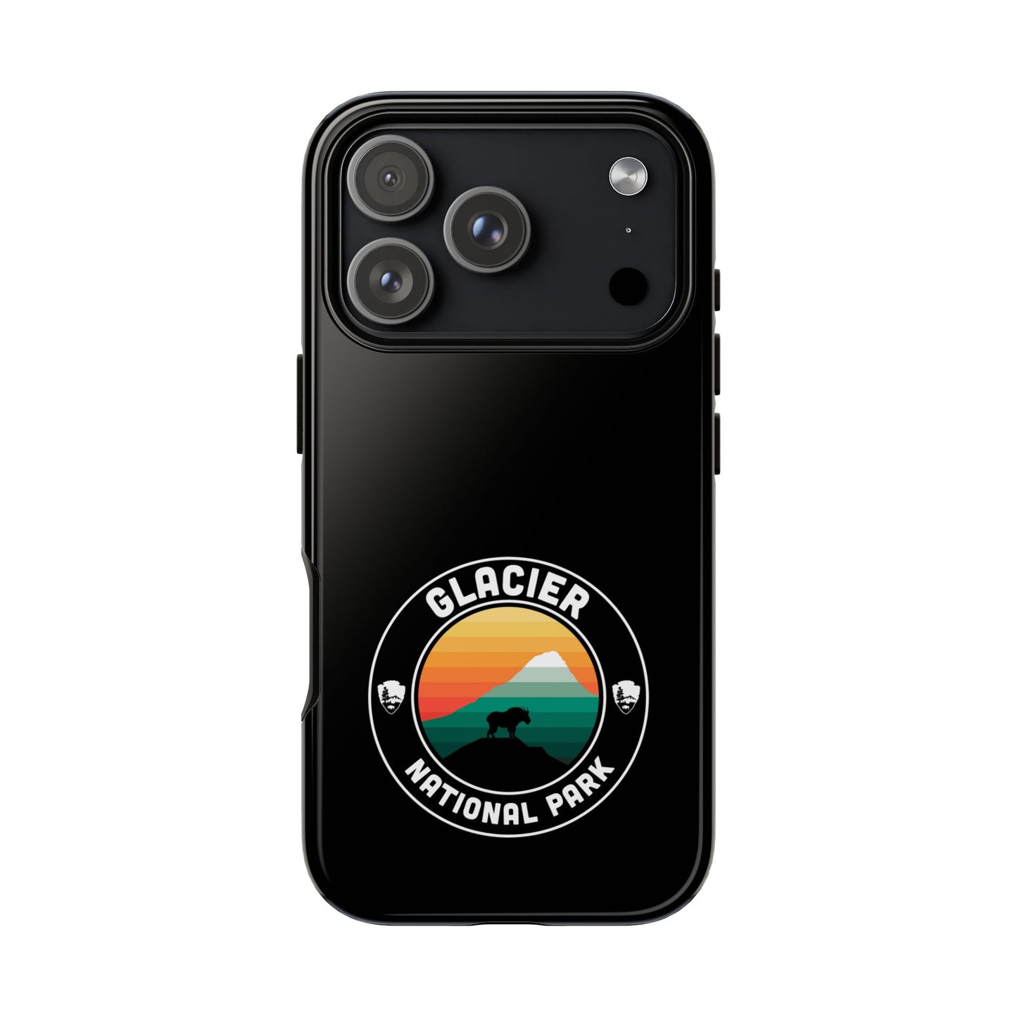 Glacier National Park Phone Case - Round Emblem Design