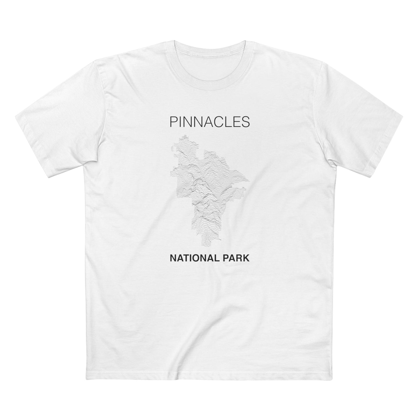 Pinnacles National Park T-Shirt Lines in White