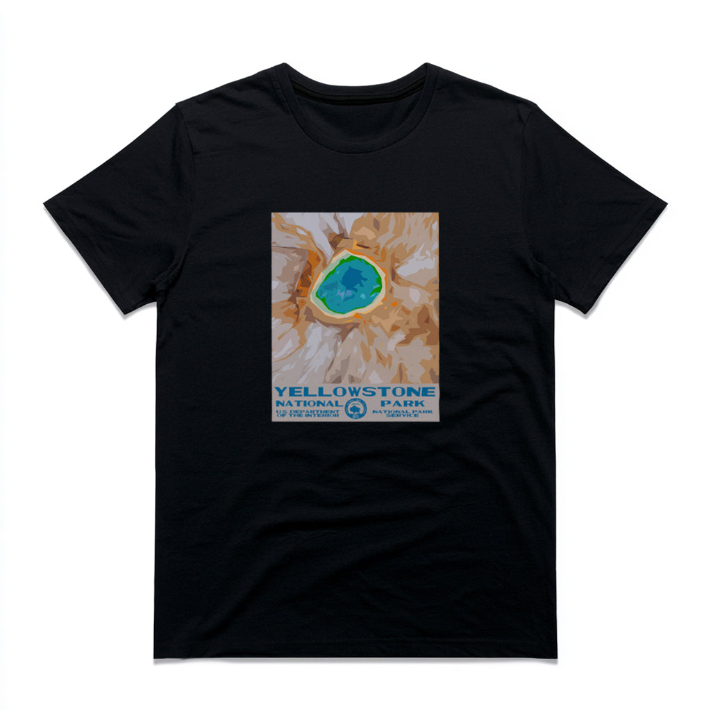 Yellowstone National Park T-Shirt - Grand Prismatic in Black