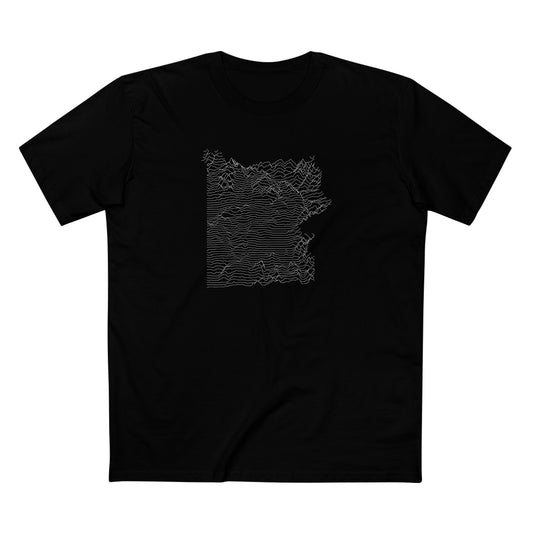 Yellowstone National Park T-Shirt - Topographical Lines in Black