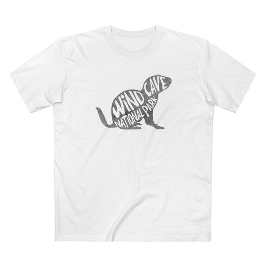 Wind Cave National Park T-Shirt - Prairie Dog in White