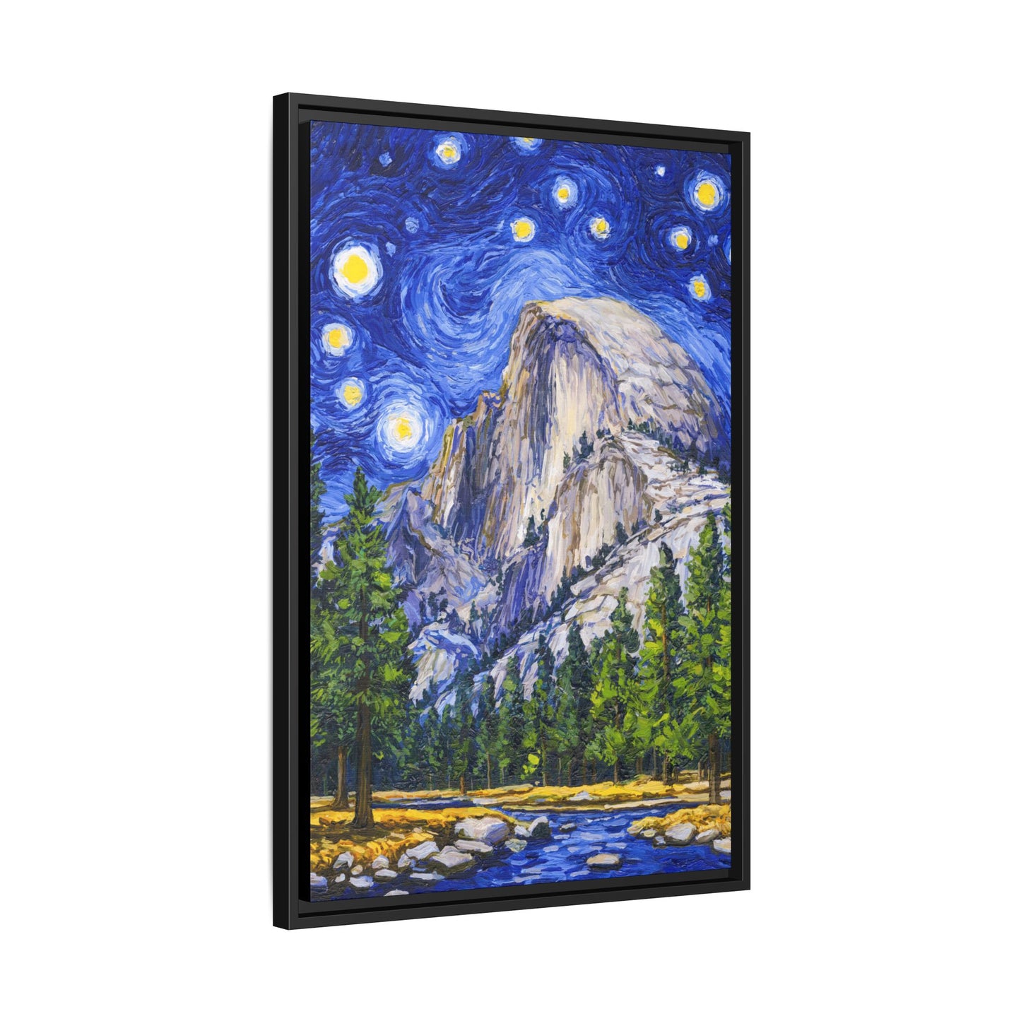Yosemite National Park Framed Canvas - The Starry Night