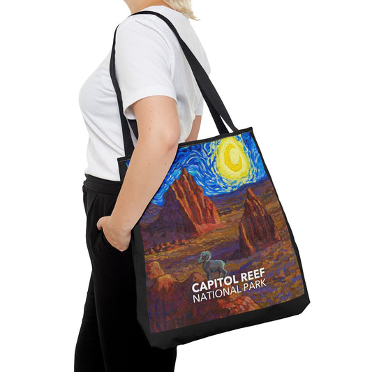 Capitol Reef National Park Tote Bag - The Starry Night Large