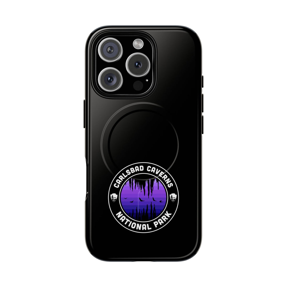 Carlsbad Caverns National Park iPhone Case with MagSafe - Round Emblem Design