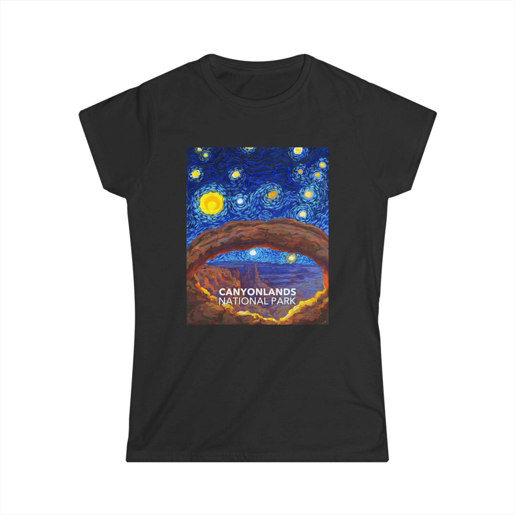 Canyonlands National Park T-Shirt - Women's Starry Night — Van Gogh ‘Starry Night’-style design