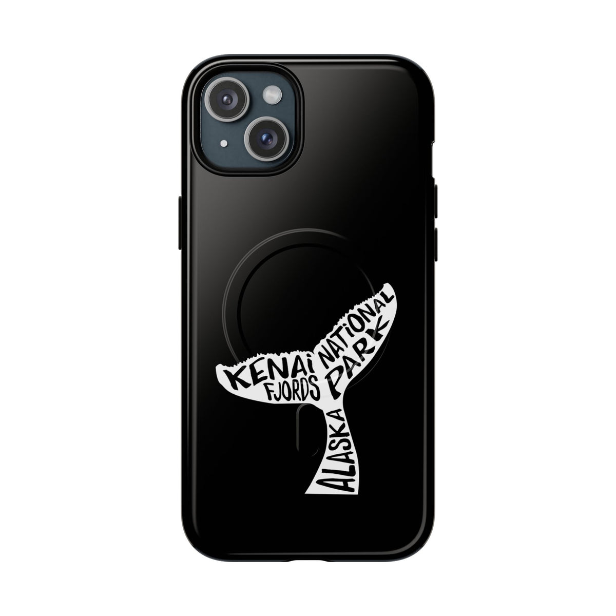 Kenai Fjords National Park iPhone Case with MagSafe - Humpback Whale Tail Design