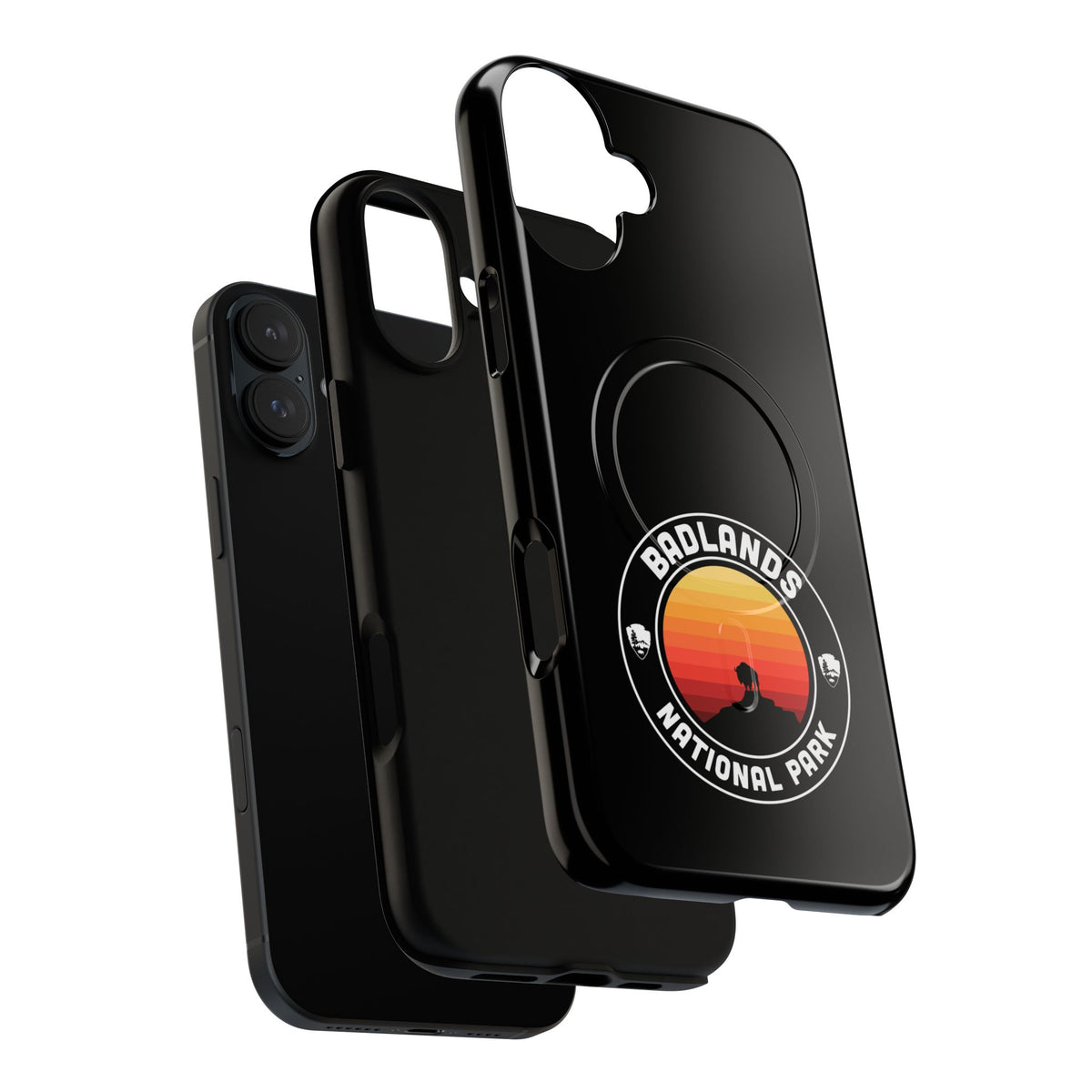 Badlands National Park iPhone Case with MagSafe - Round Emblem Design