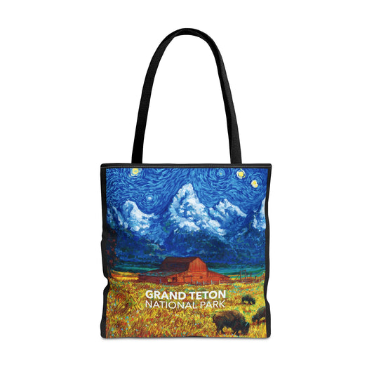 Grand Teton National Park Tote Bag - Starry Night Large