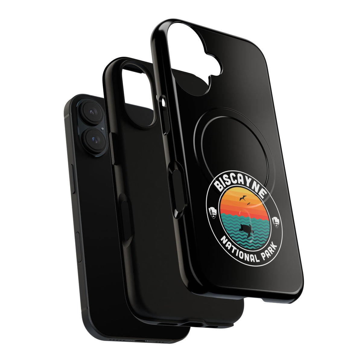 Biscayne National Park iPhone Case with MagSafe - Round Emblem Design