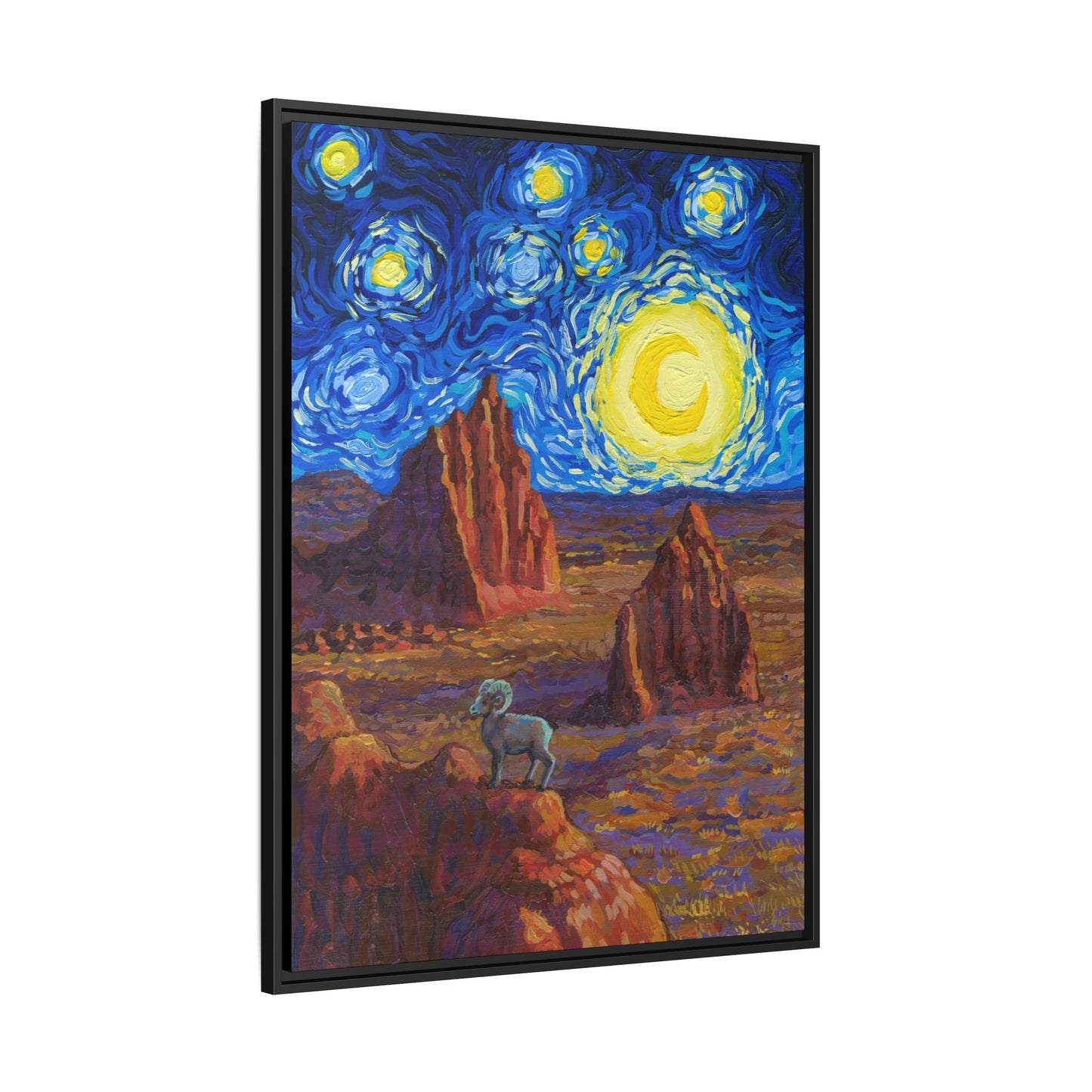 Capitol Reef National Park Framed Canvas - The Starry Night