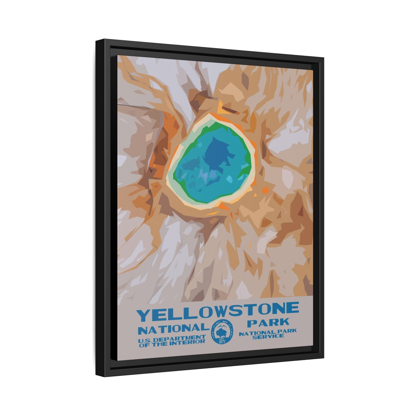 Yellowstone National Park Framed Canvas - WPA Poster