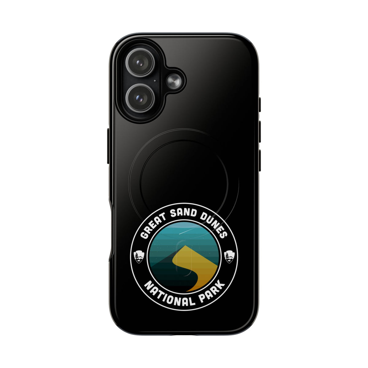 Great Sand Dunes National Park iPhone Case with MagSafe - Round Emblem Design