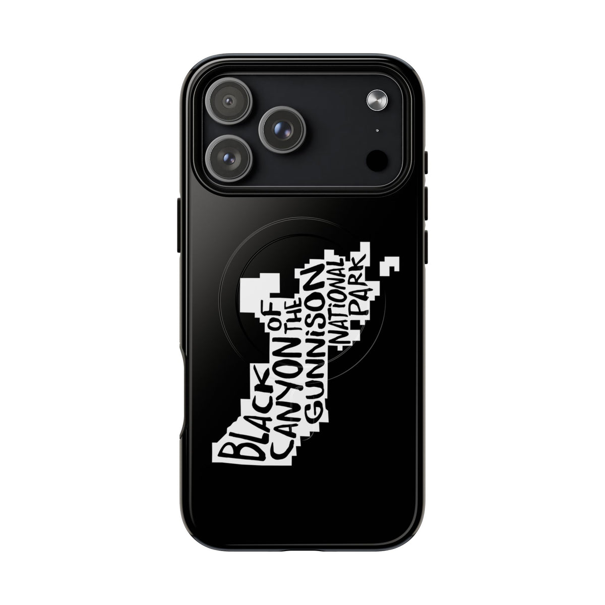 Black Canyon of the Gunnison National Park iPhone Case with MagSafe - Map Design