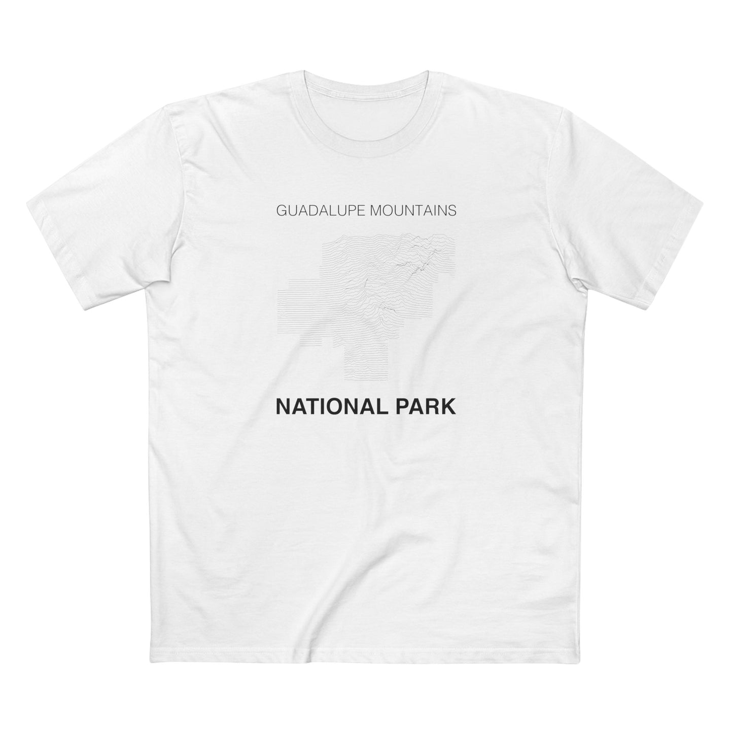 Guadalupe Mountains National Park T-Shirt Lines in White