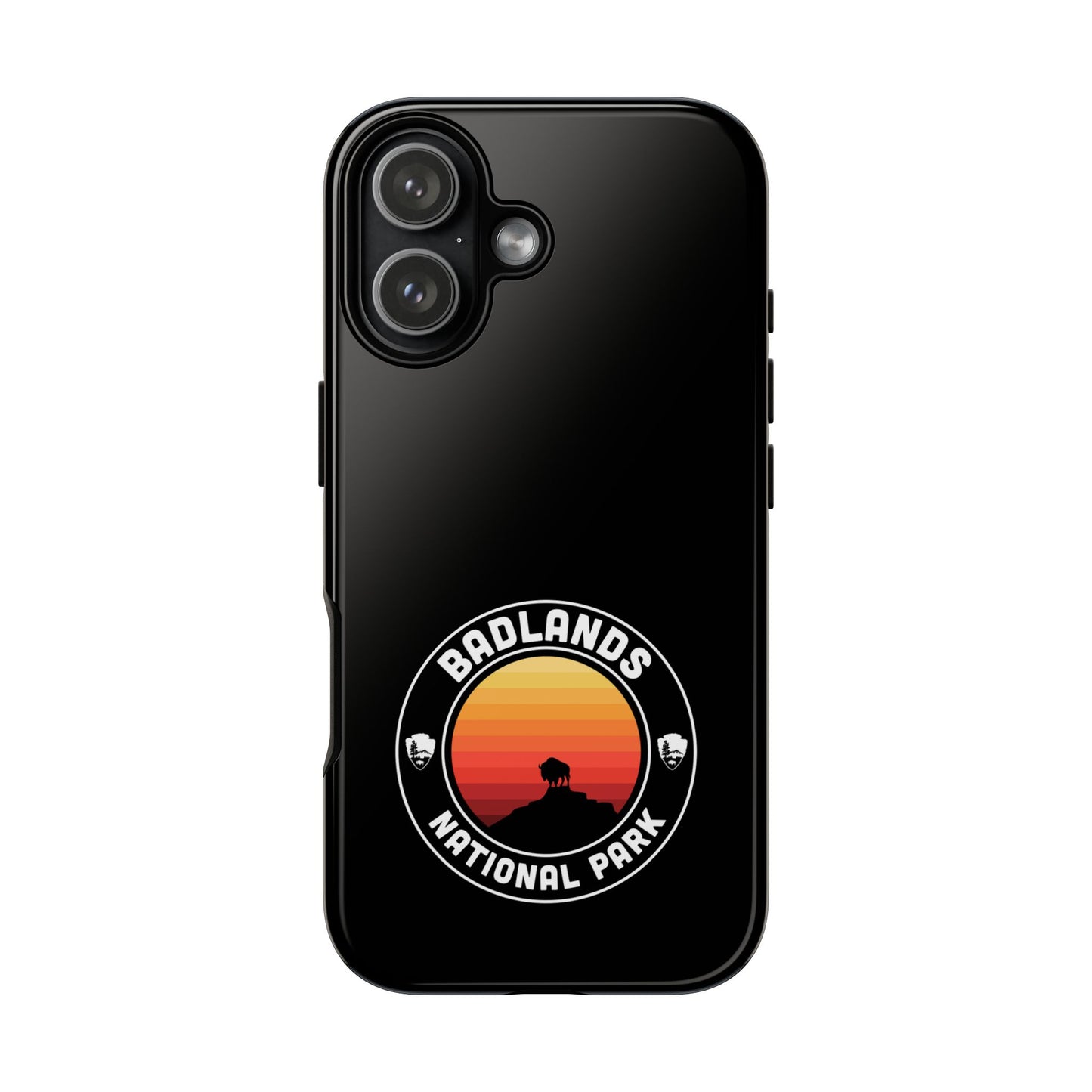 Badlands National Park Phone Case - Round Emblem Design