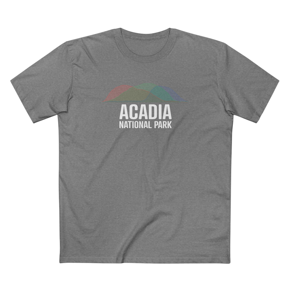 Acadia National Park T-Shirt - Histogram Design in Athletic Heather