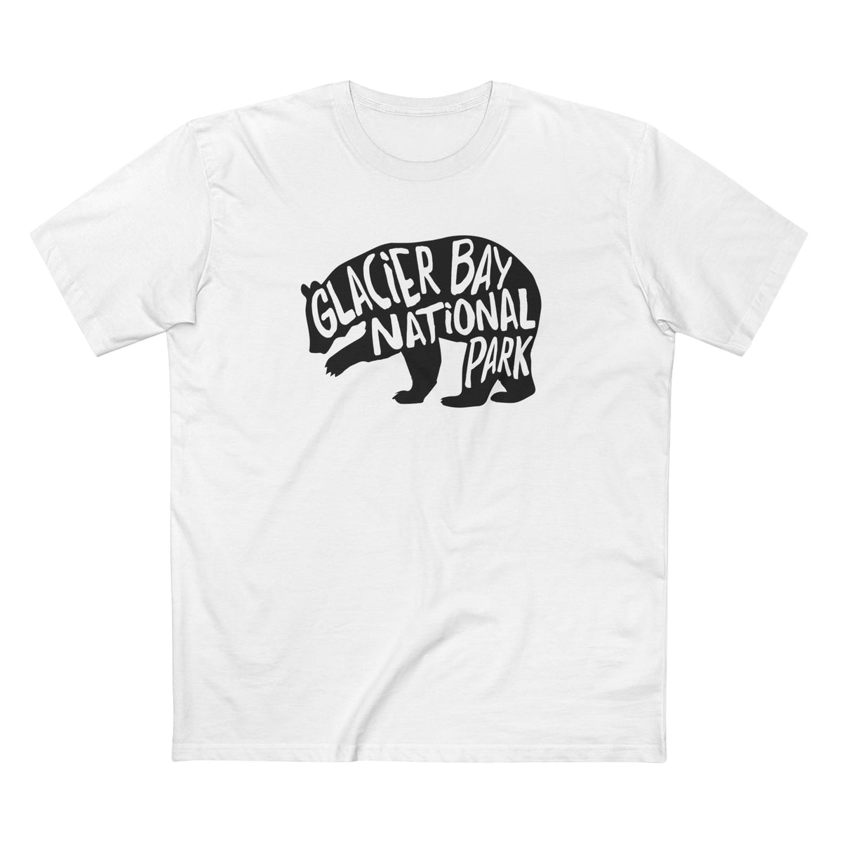 Glacier Bay National Park T-Shirt - Grizzly Bear in White