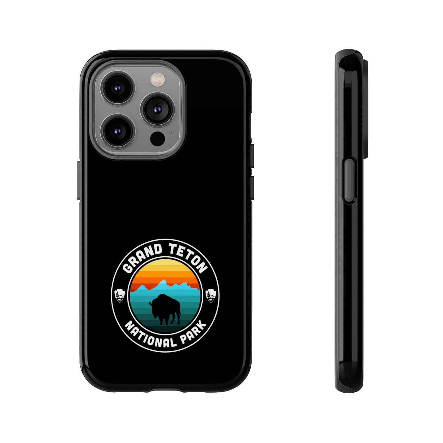 Grand Teton National Park Phone Case - Round Emblem Design