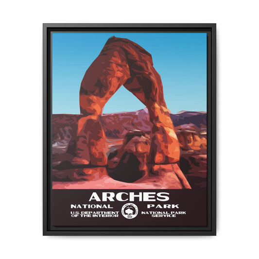 Arches National Park Framed Canvas - WPA Poster