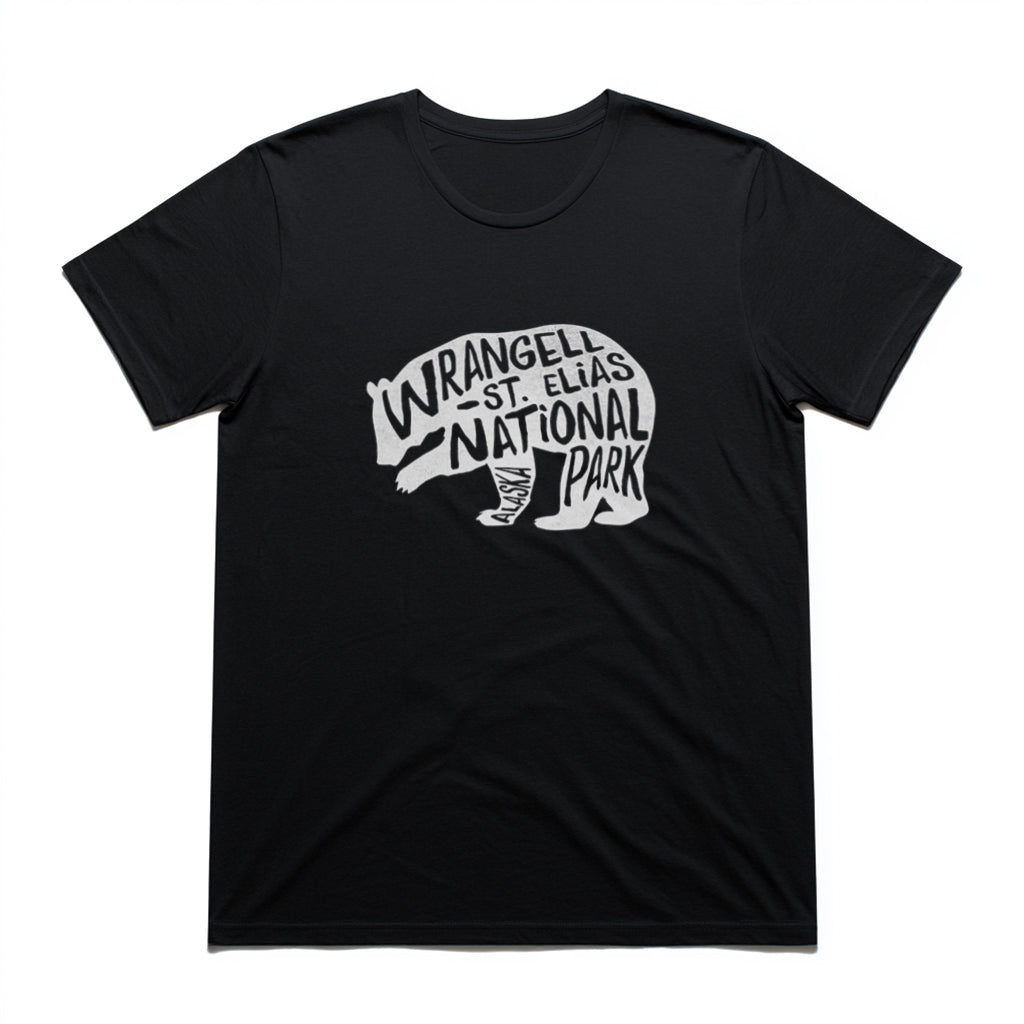 Wrangell - St. Elias National Park T-Shirt - Grizzly Bear in Black