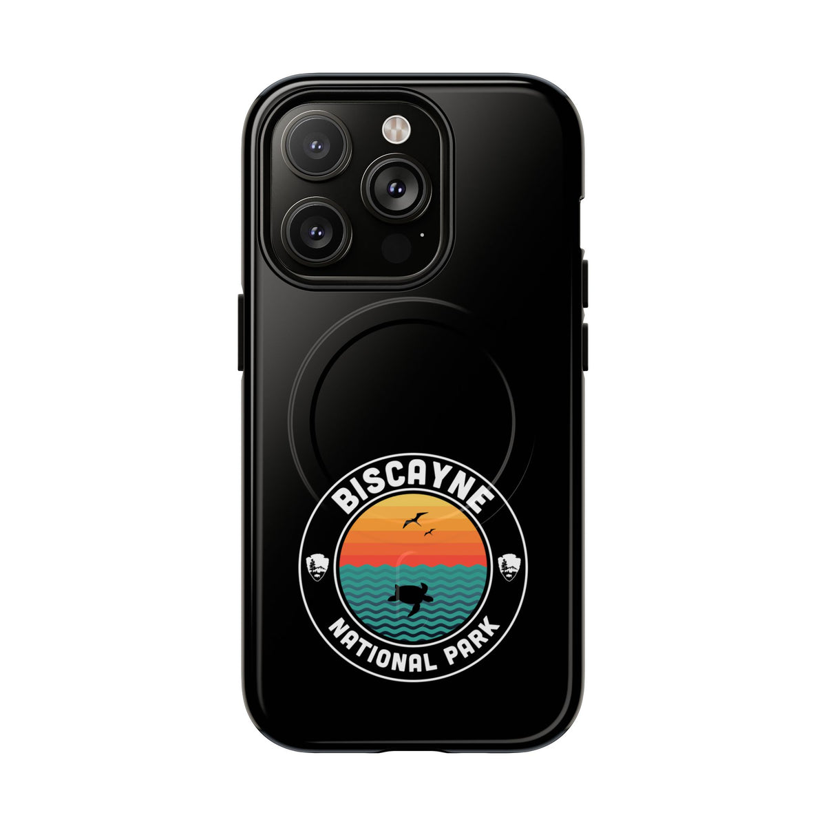 Biscayne National Park iPhone Case with MagSafe - Round Emblem Design