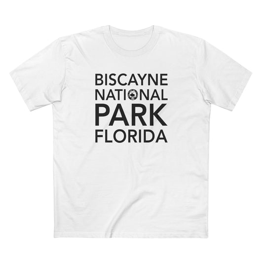Biscayne National Park T-Shirt Block Text in White