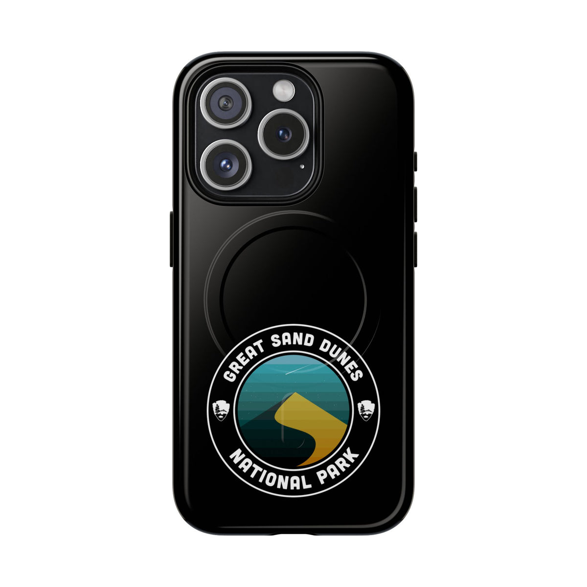 Great Sand Dunes National Park iPhone Case with MagSafe - Round Emblem Design