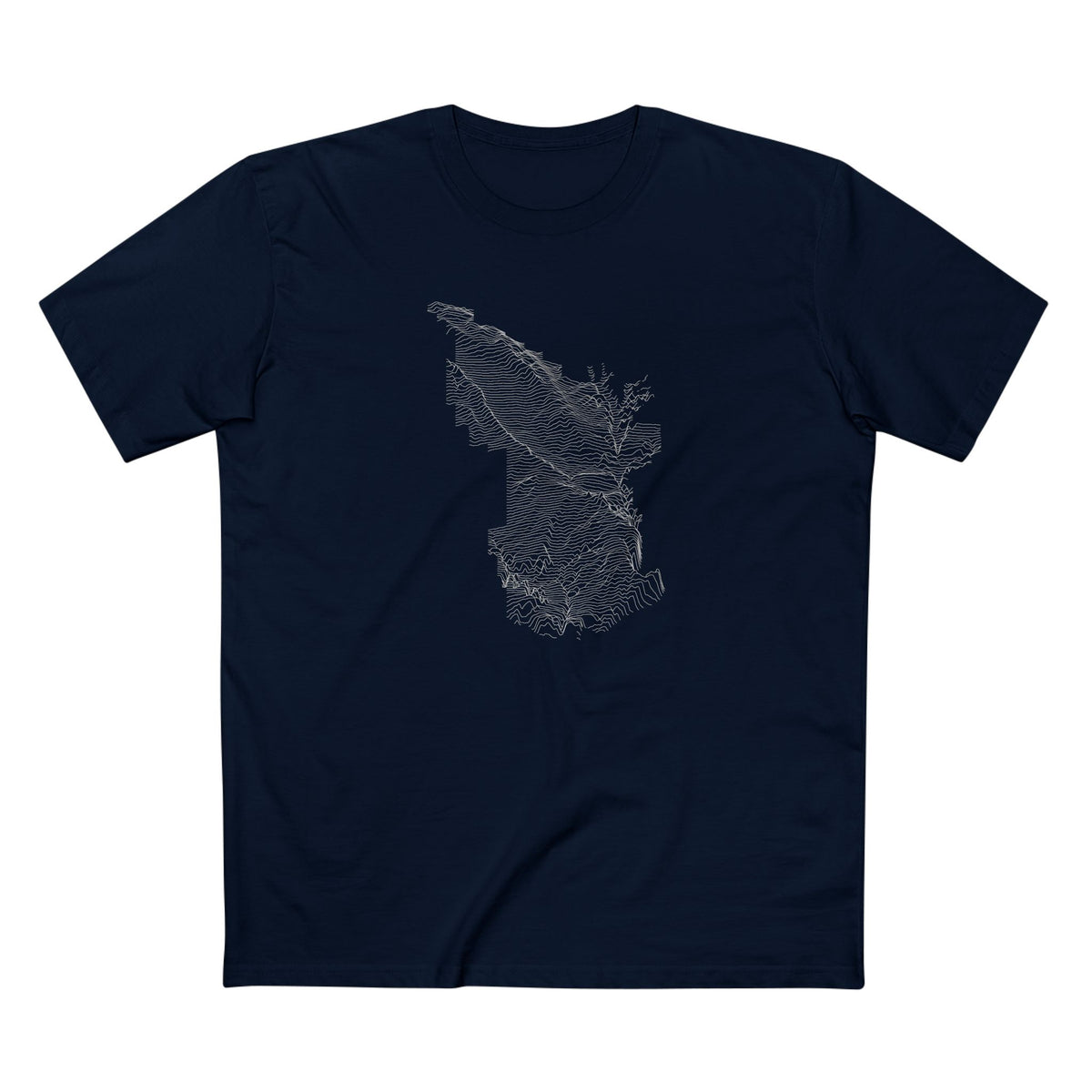 Arches National Park T-Shirt - Topographical Lines in Navy