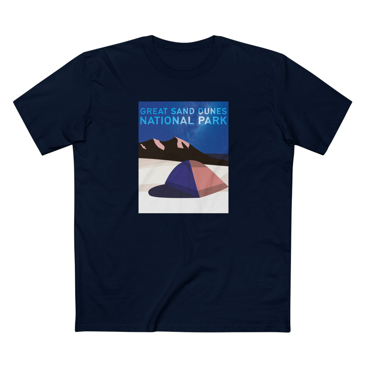 Great Sand Dunes National Park T-Shirt - Poster in Navy