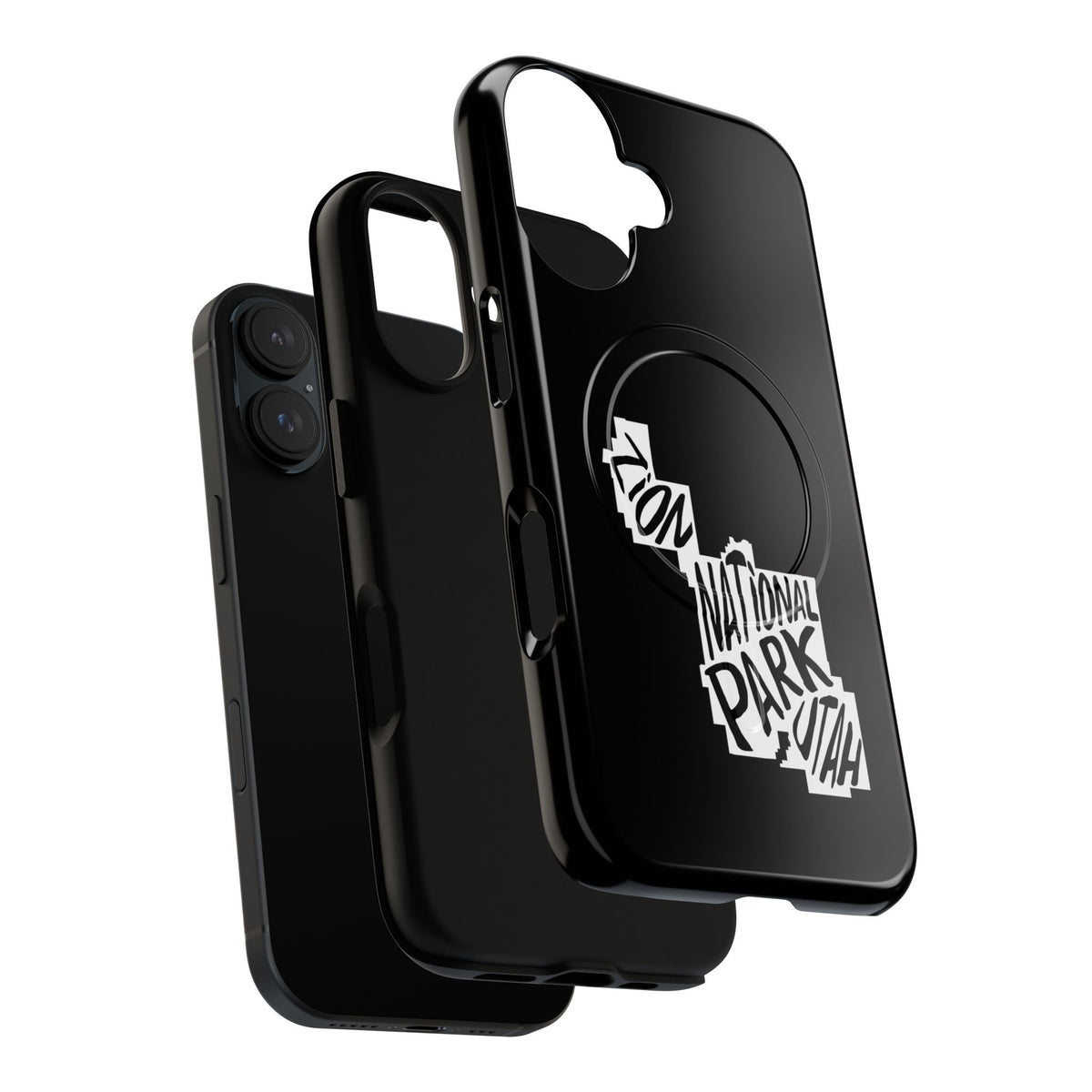 Zion National Park iPhone Case with MagSafe - Map Design