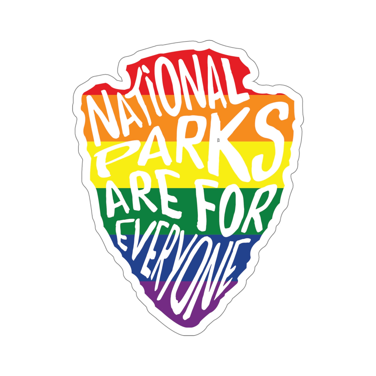National Parks are for Everyone sticker featuring a National Park Service arrowhead design