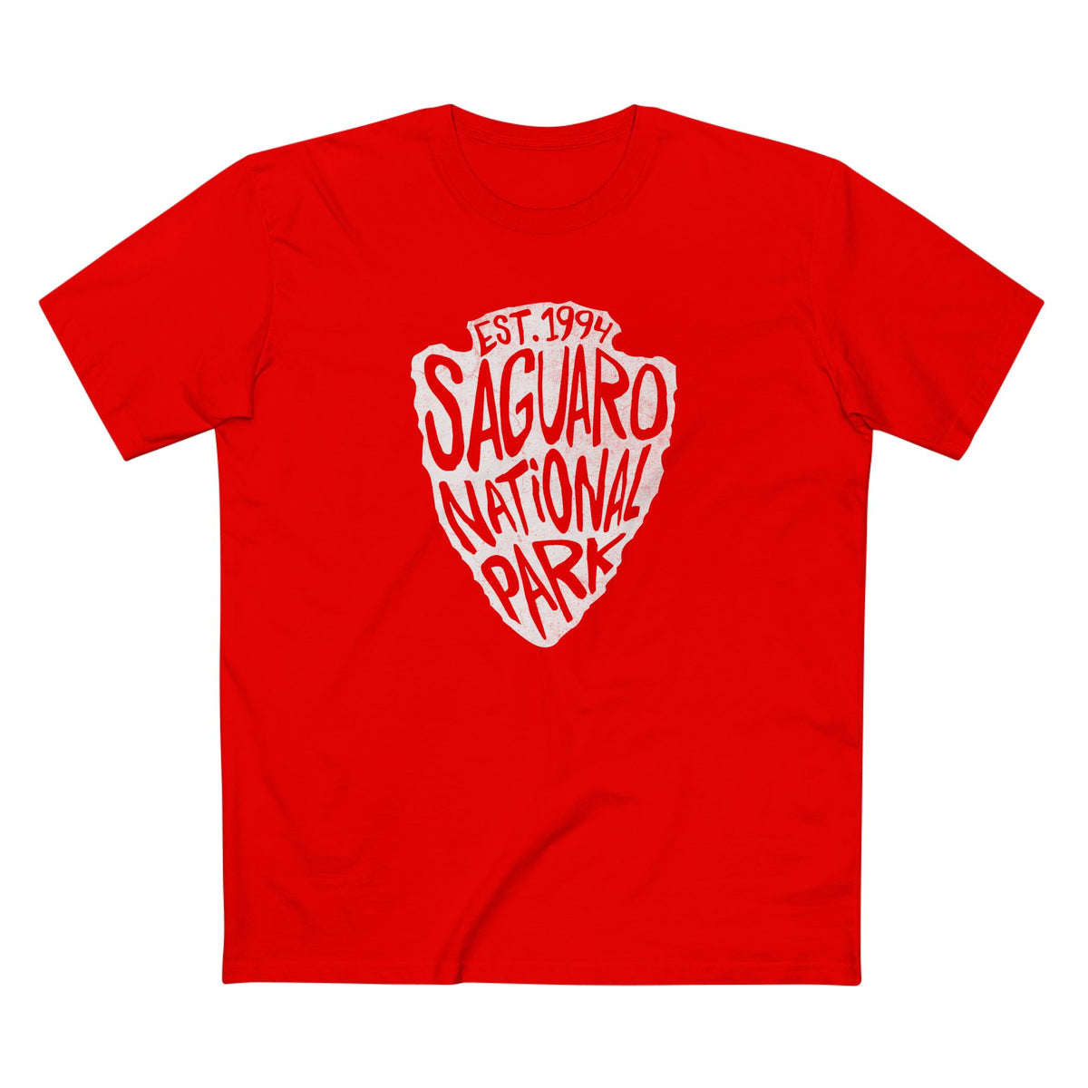 Saguaro National Park T-Shirt - Arrow Head Design in Red
