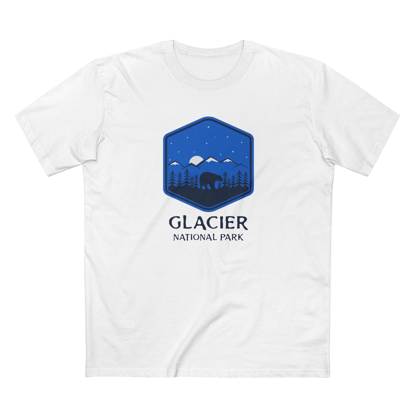 Glacier National Park T-Shirt - Bear Graphic in White
