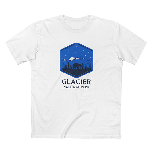 Glacier National Park T-Shirt - Bear Graphic in White