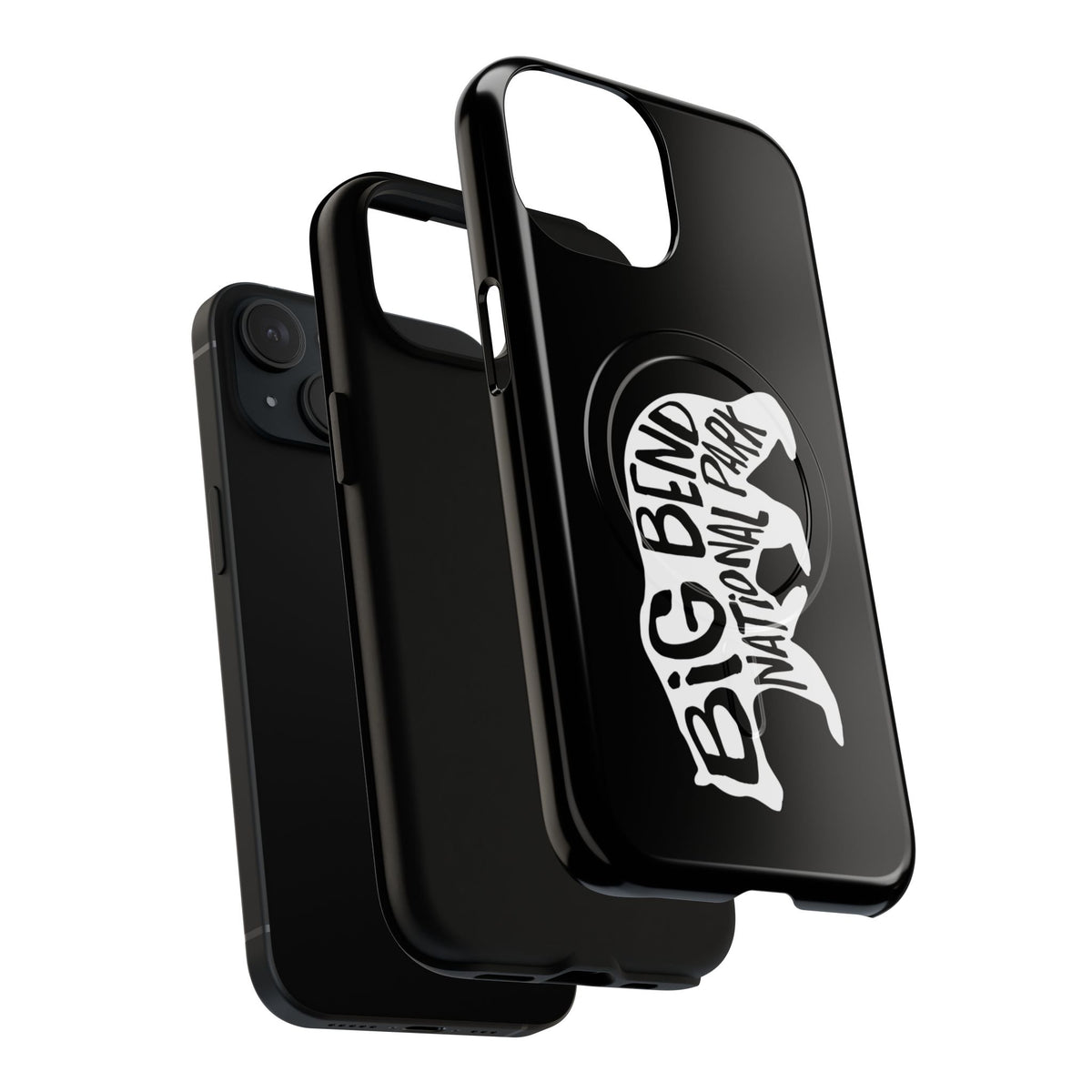 Big Bend National Park iPhone Case with MagSafe - Black Bear Design