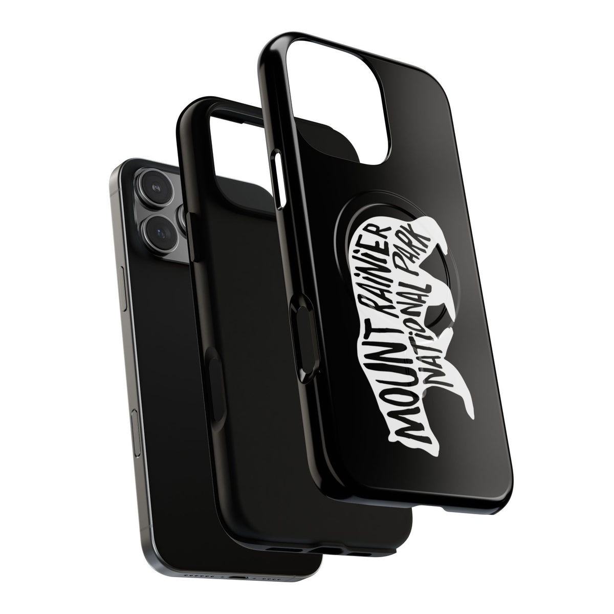Mount Rainier National Park iPhone Case with MagSafe - Black Bear Design
