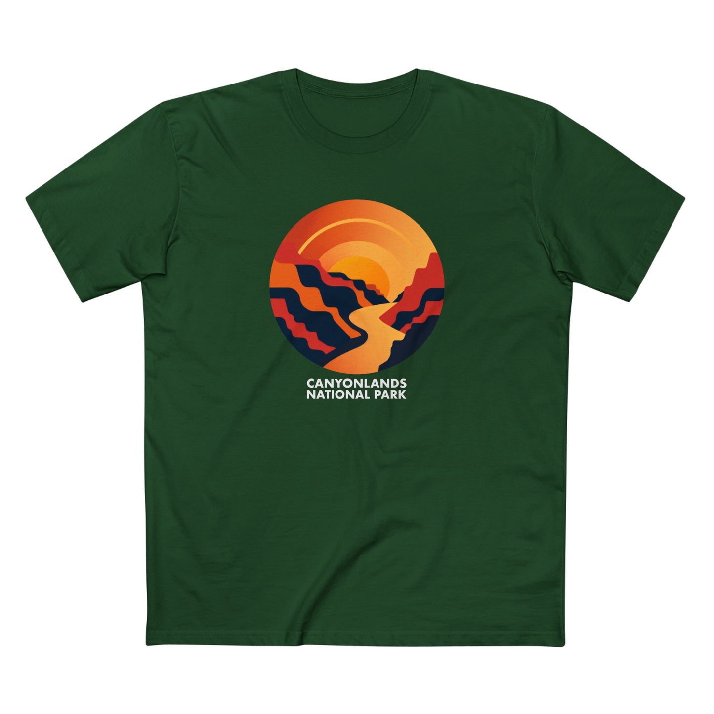 Canyonlands National Park T-Shirt - Vintage Design in Forest Green