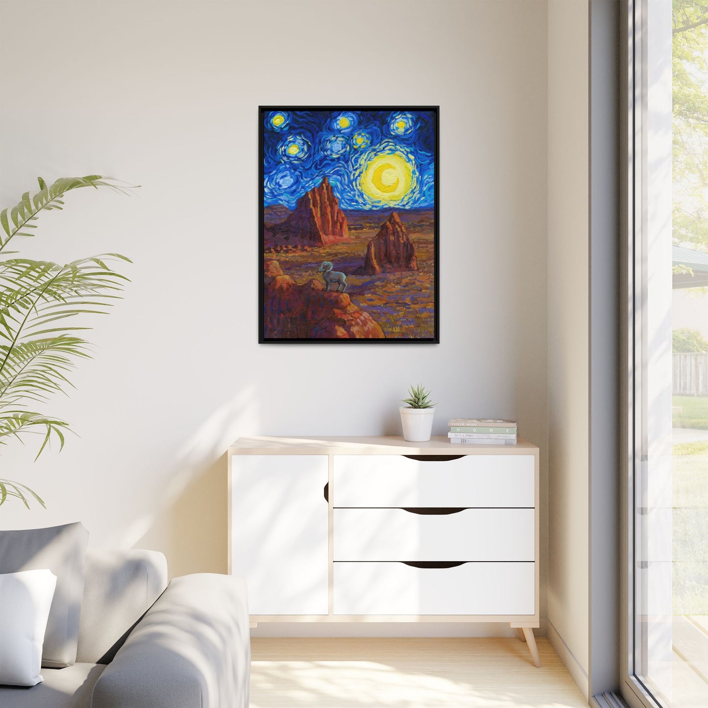 Capitol Reef National Park Framed Canvas - The Starry Night
