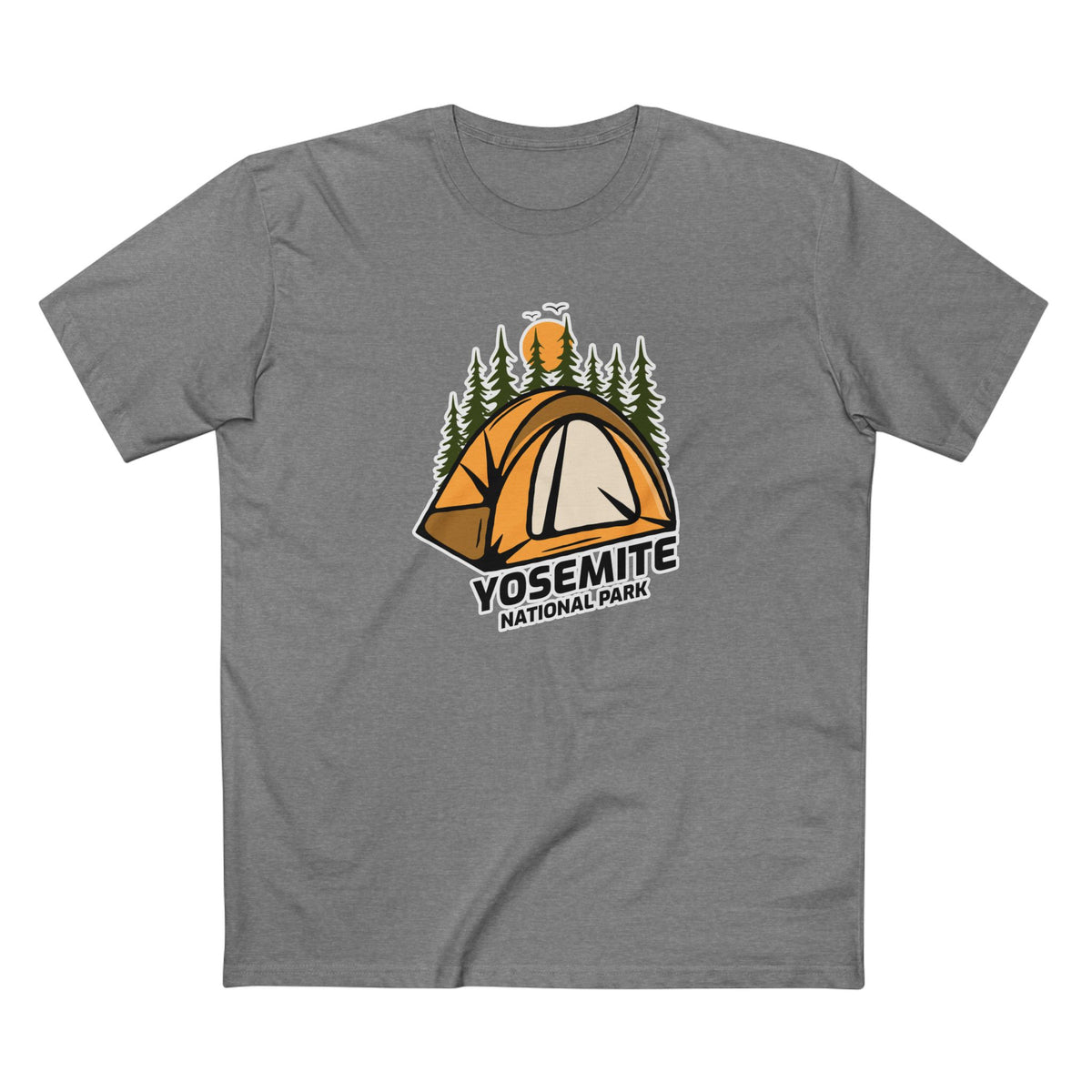 Yosemite National Park T-Shirt - Camping in Athletic Heather