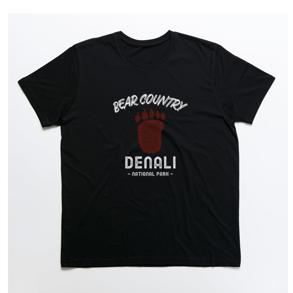 Denali National Park T-Shirt - Bear Country in Black