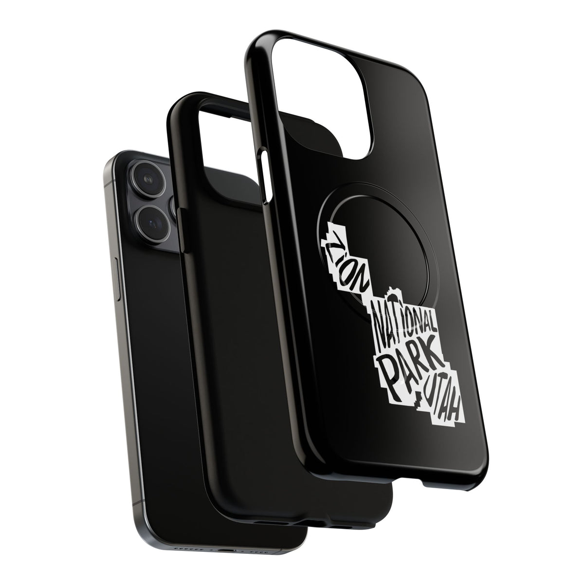 Zion National Park iPhone Case with MagSafe - Map Design
