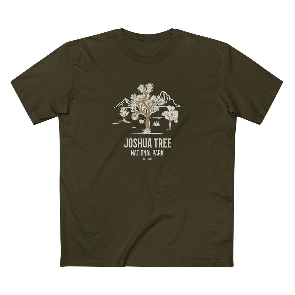 Joshua Tree National Park T-Shirt - Joshua Tree in Army