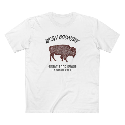 Great Sand Dunes National Park T-Shirt - Bison Country in White