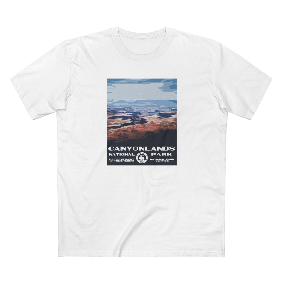 Canyonlands National Park T-Shirt - WPA Poster in White
