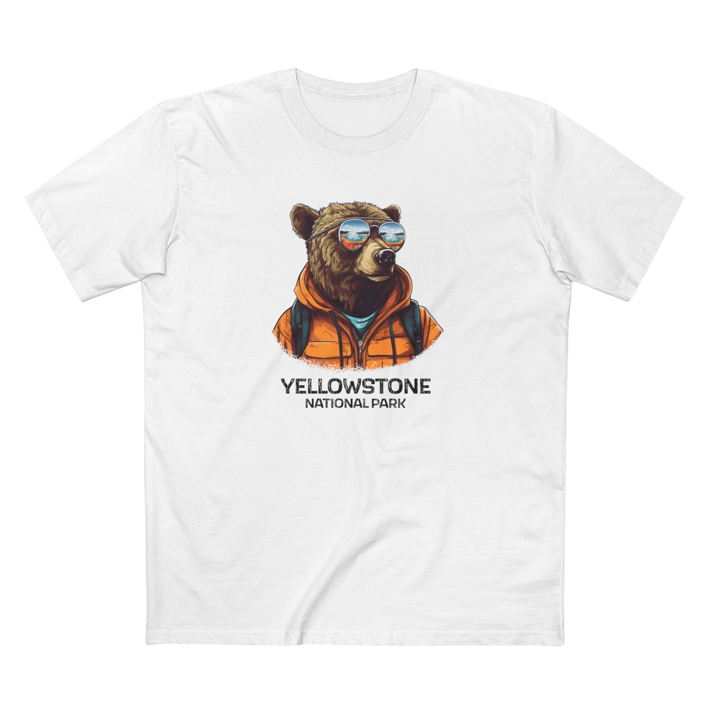 Yellowstone National Park T-Shirt - Grizzly Bear in White