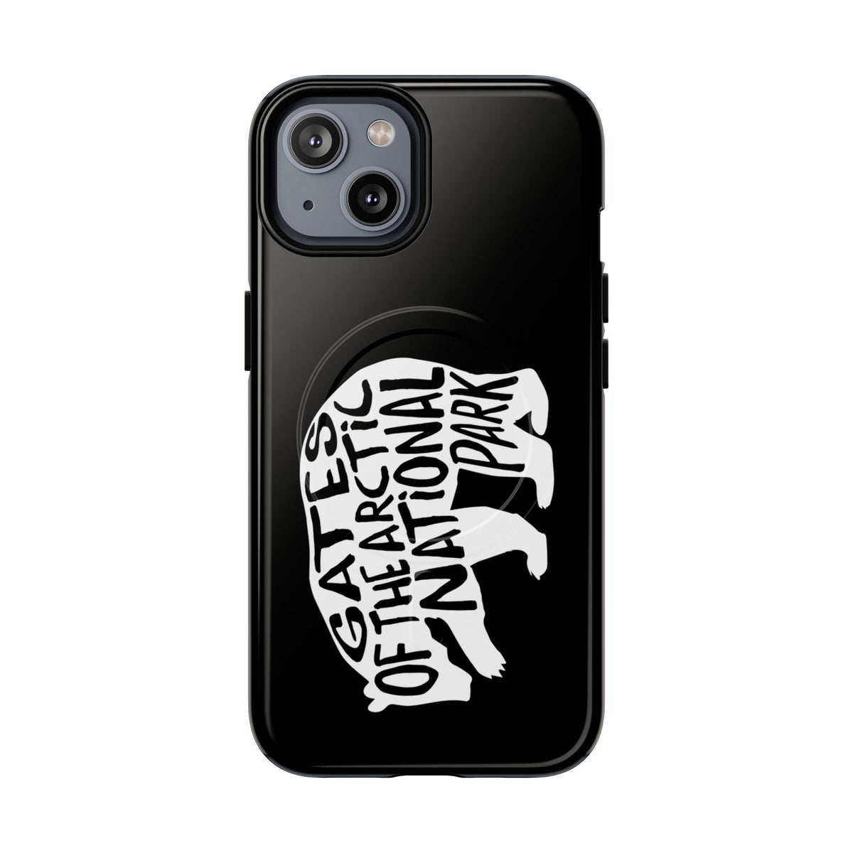 Gates of the Arctic National Park iPhone Case with MagSafe - Grizzly Bear Design
