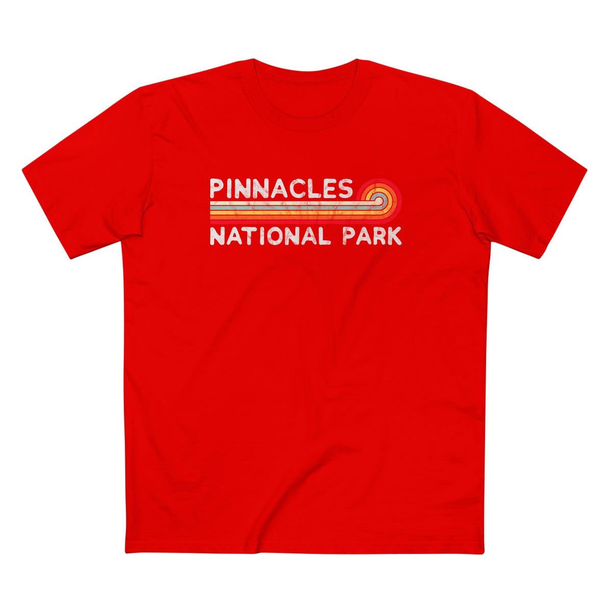 Pinnacles National Park T-Shirt - Vintage Stretched Sunrise in Red